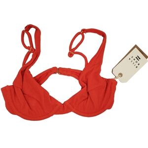 BILLABONG Bikini Top Women Red Aloha Marina UWire NWT